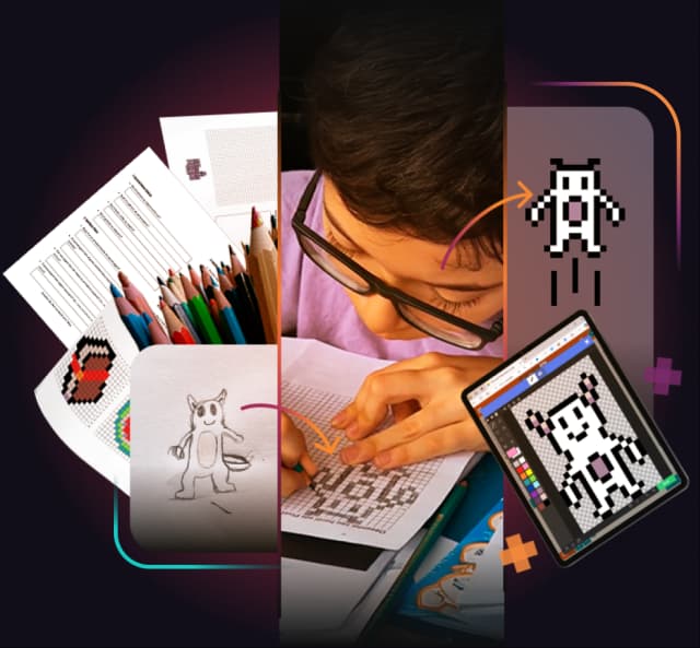 Crianças desenhando (mobile)