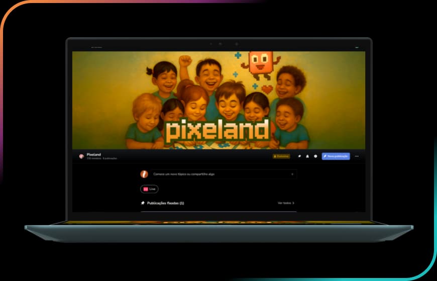 Comunidade Pixeland para inspiração e compartilhamento das criações