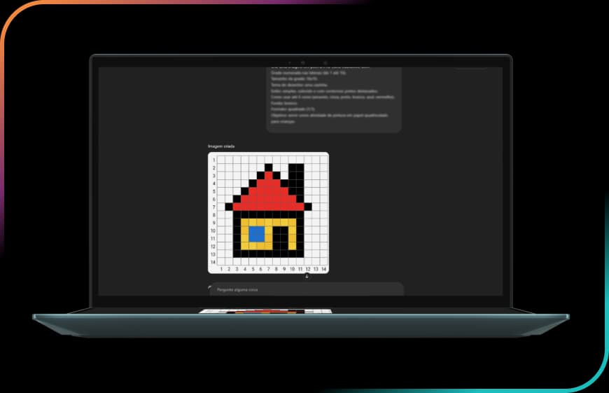 Notebook com pixel art